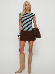 Ex Factor Faux Suede Skort Chocolate Brown