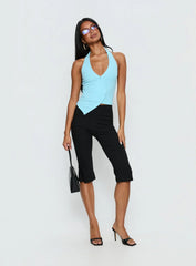 Avrilla Wrap Knit Top Blue