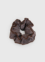 Way Back In Scrunchie Brown White