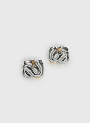 Heavenly Dream Square Earrings Gold Silver