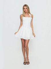 Candy Clouds Halter Playsuit White