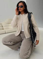 Lexene Zip Through Jumper Oat