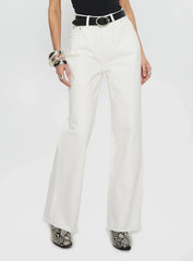 Henesey High Rise Straight Leg Jeans White Wash