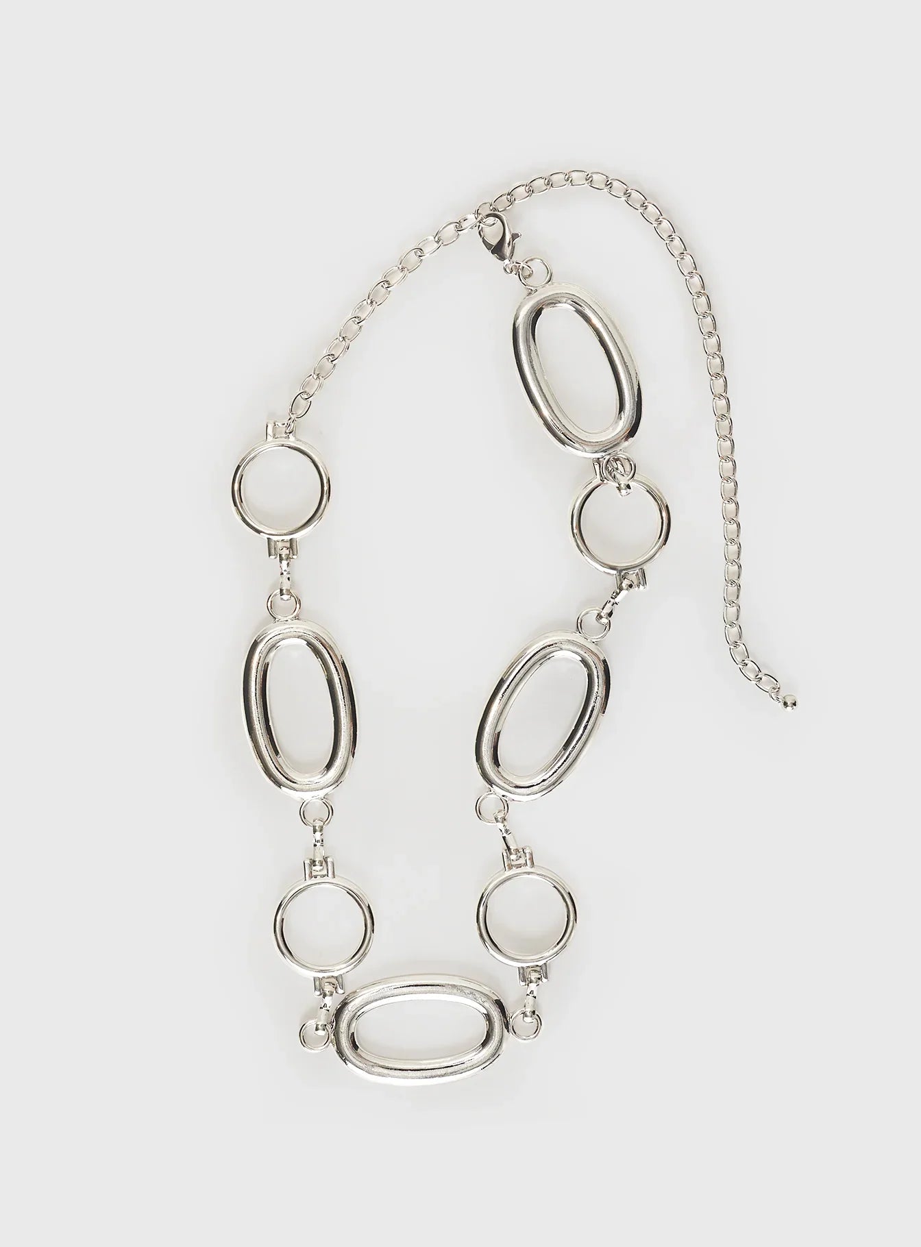 Halleck Silver Pendant Chain Belt Silver