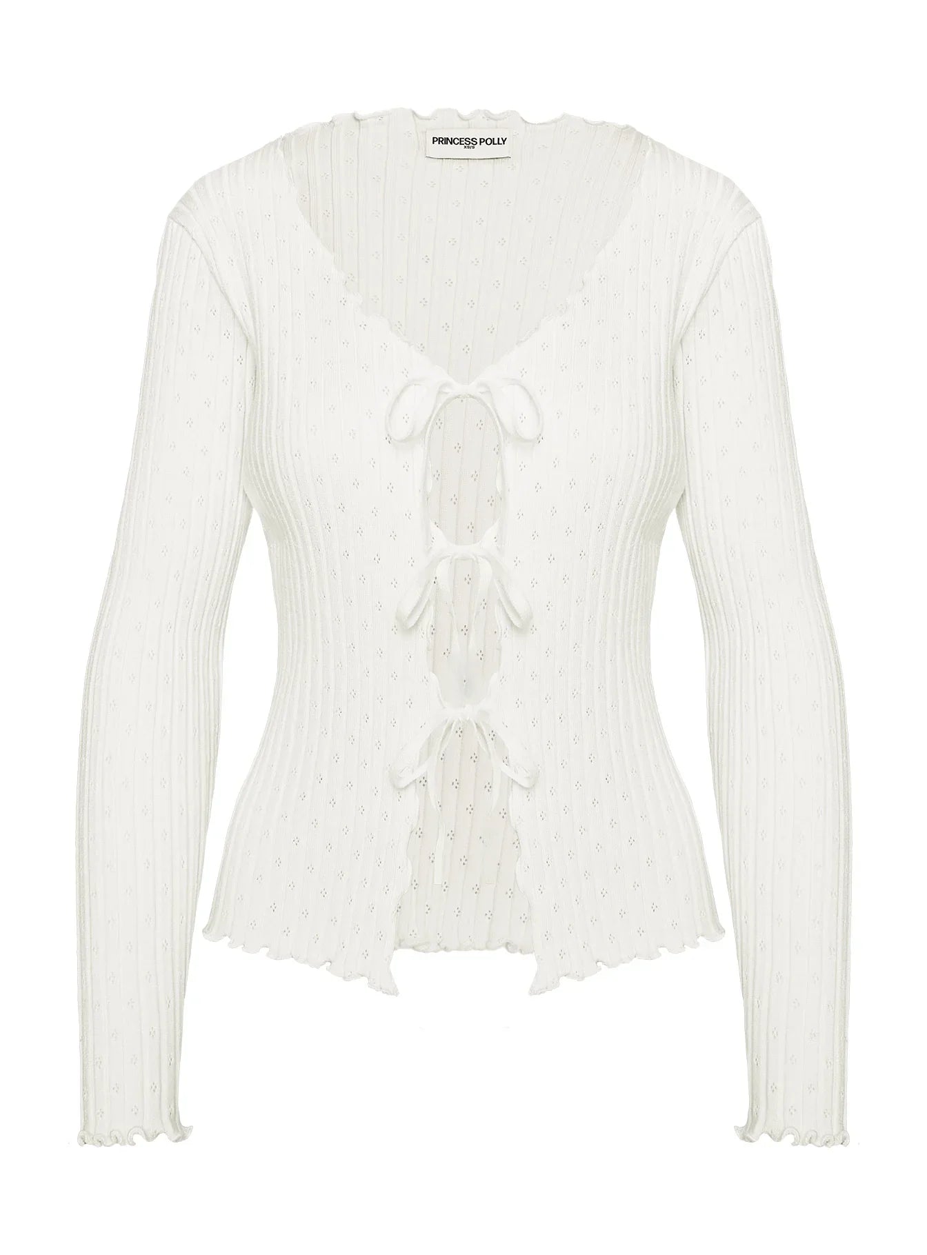 Girl Gone Wild Long Sleeve Top White