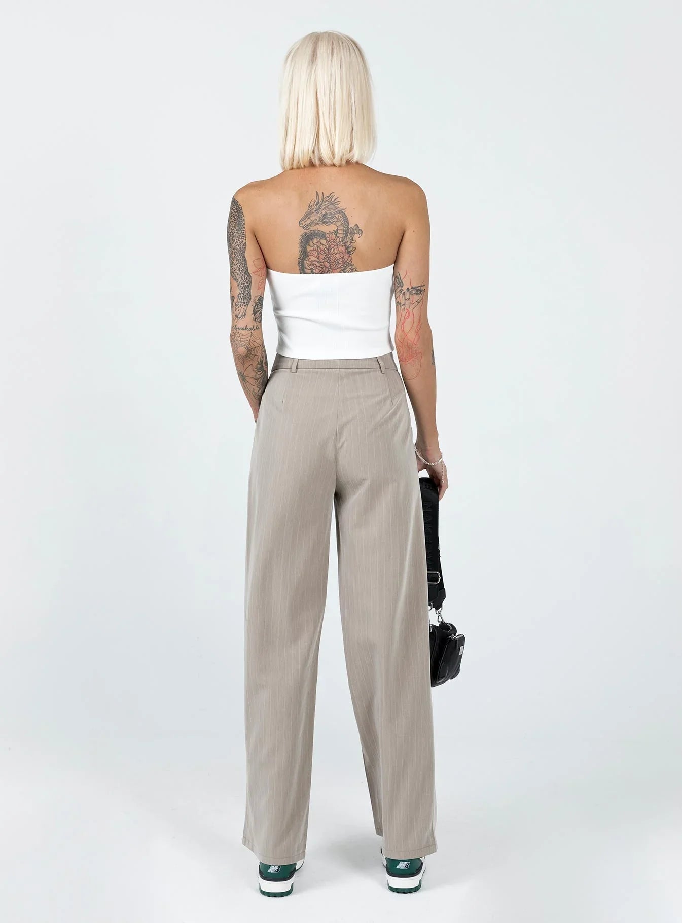 Archer Pants Pinstripe Beige