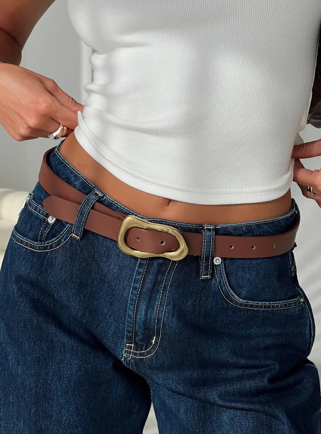 Leto Belt Brown Gold