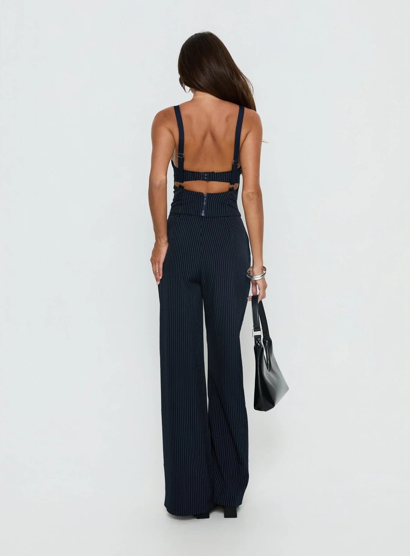 Briana Set Navy Pinstripe