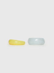 Dance All Night Resin Cuff Pack Yellow Blue