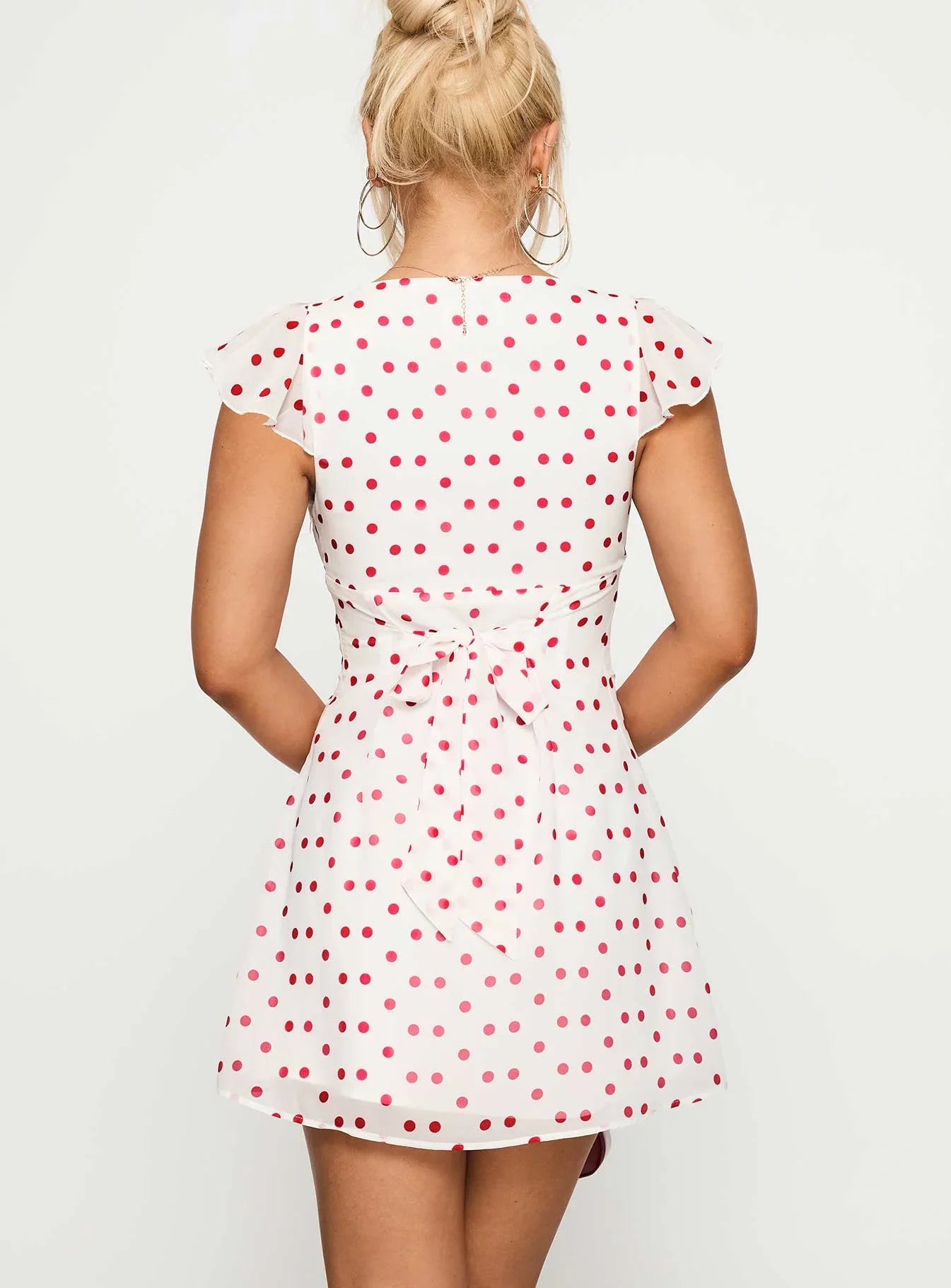 I Guess So Mini Dress White Burgundy Tall