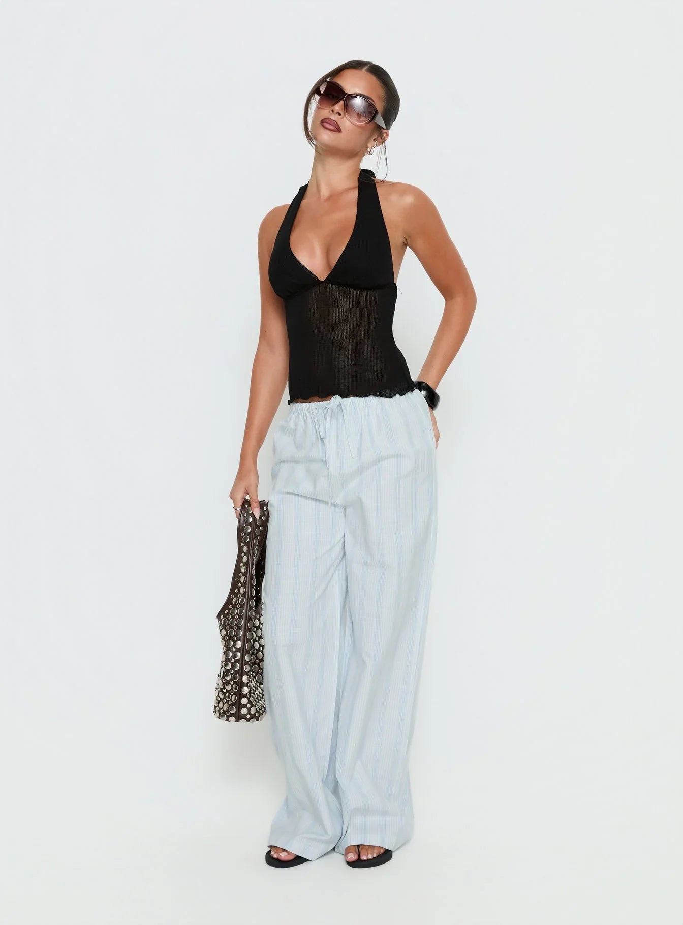 Parklea Pants Blue White Stripe