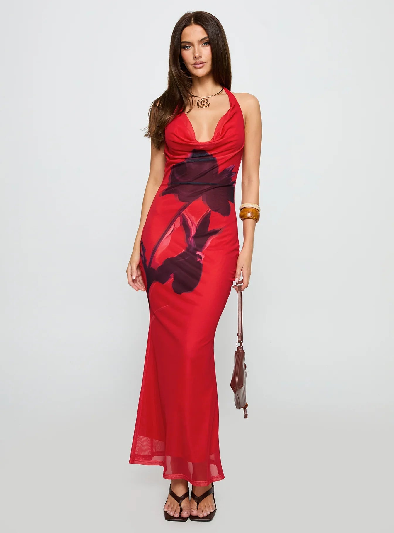 Bittersuite Cowl Maxi Dress Multi