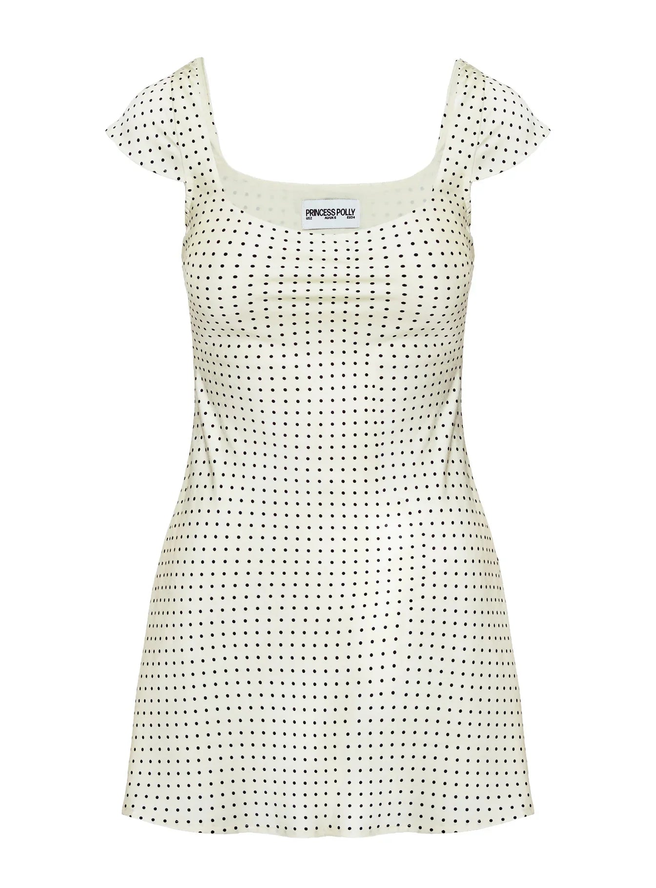 Lucienna Polka Dot Mini Dress White Black Petite