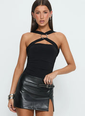 Destanee Ring Detail Bodysuit Black