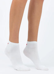 Ayla Heart Socks White