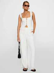 Parklea Linen Blend Pants White