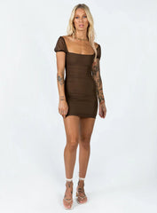 Charvi Mini Dress Brown