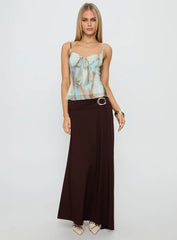 Bloomsbury Top Blue Brown