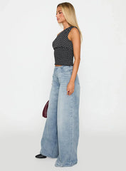 Bowe Low Rise Wide Leg Jeans Blue