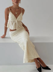 Jacintha Maxi Skirt Cream