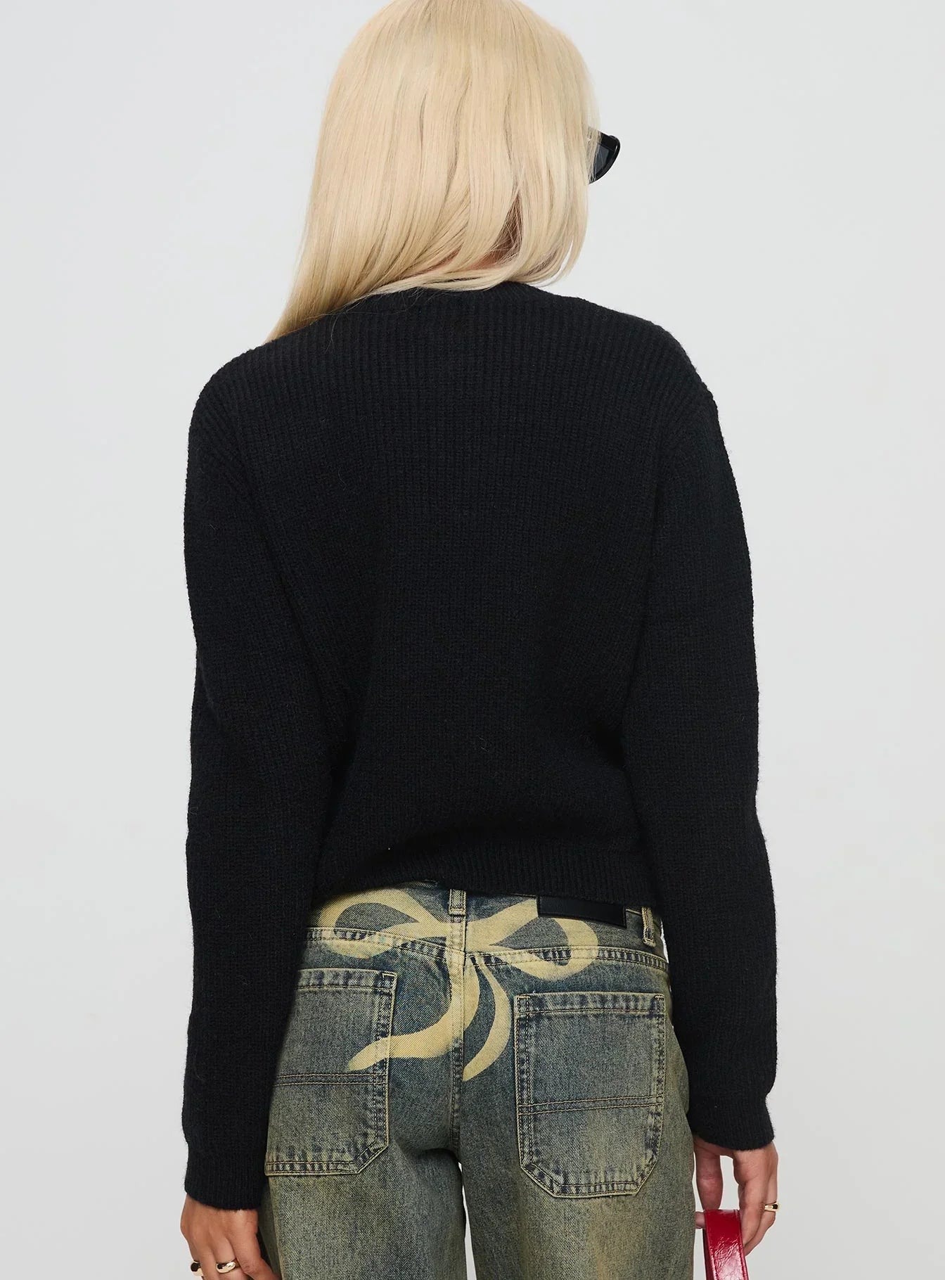 Rosalee Cardigan Black White