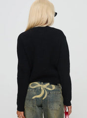 Rosalee Cardigan Black White