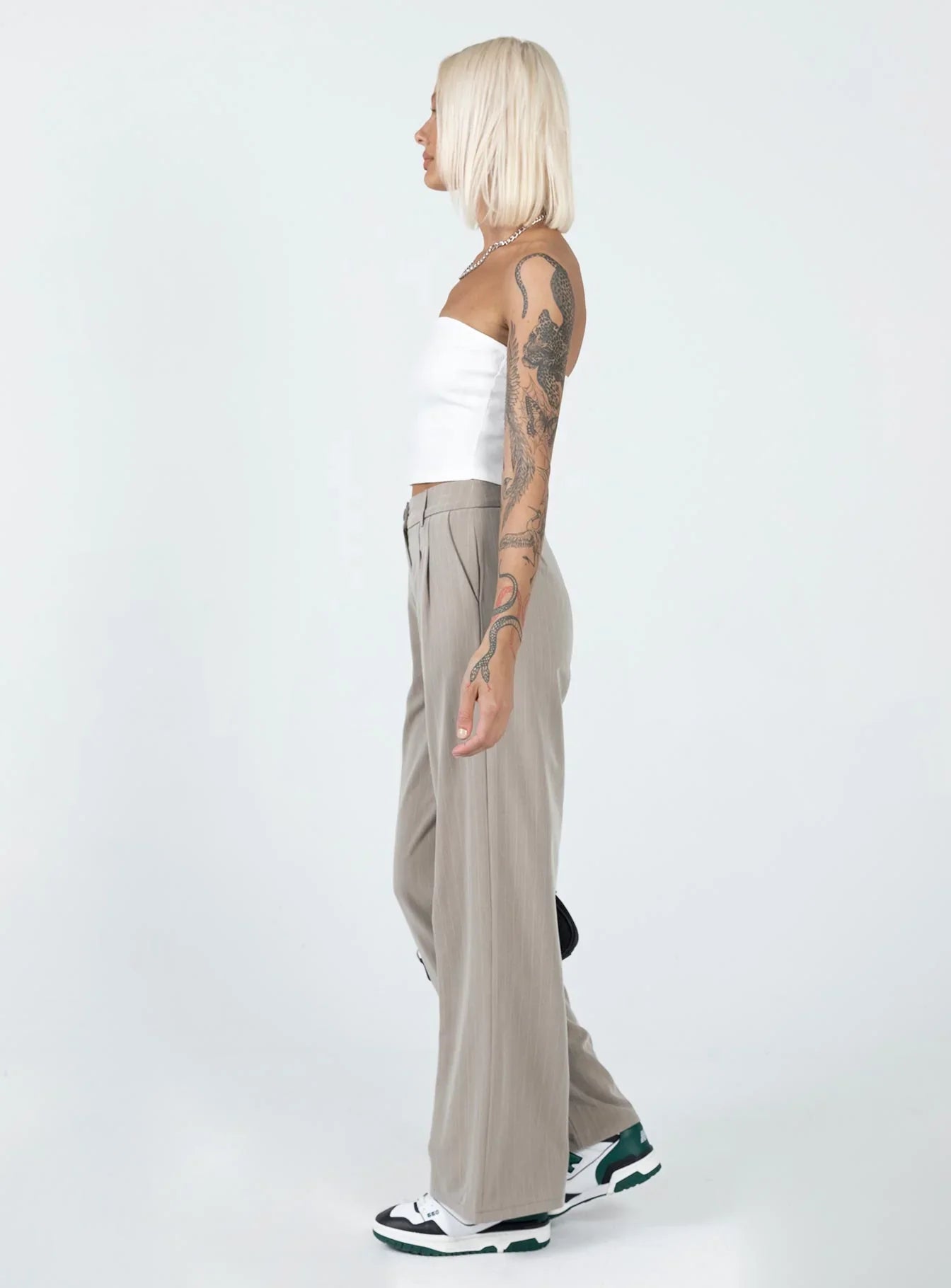 Archer Pants Pinstripe Beige