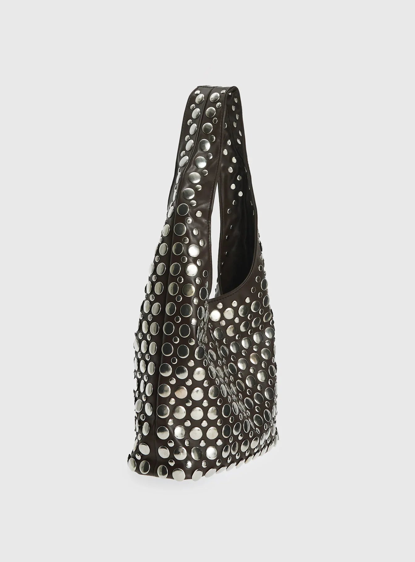 In The Crowd Shoulder Bag Brown Silver
