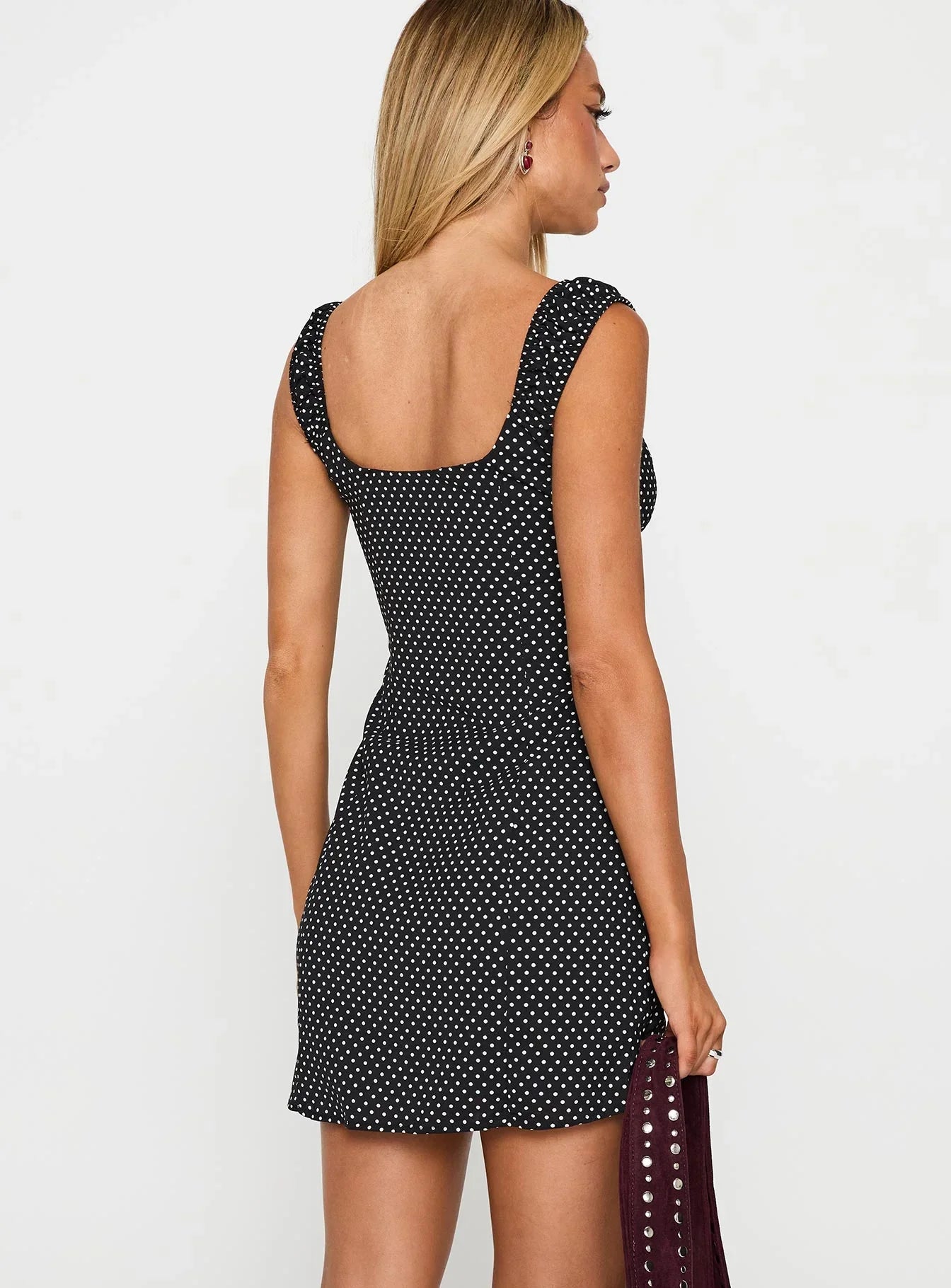 Joseleine Mini Dress Black Polka