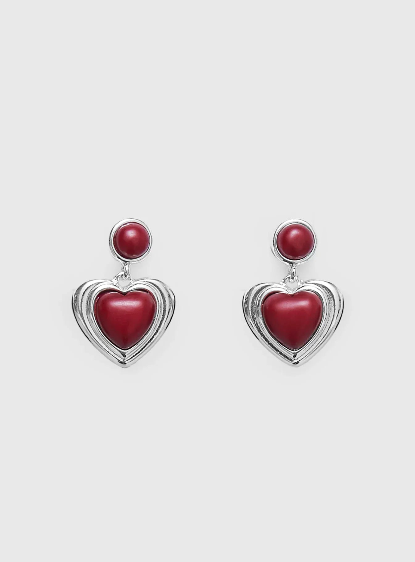 Blanchette Earrings Silver Red