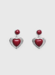 Blanchette Earrings Silver Red