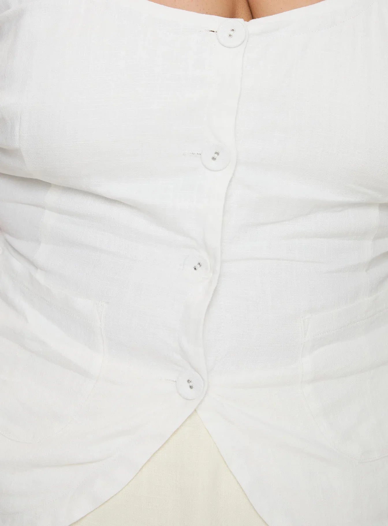 Spirito Vest Top White Curve