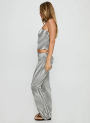Ace Of Spades Strapless Set Navy Grey Stripe