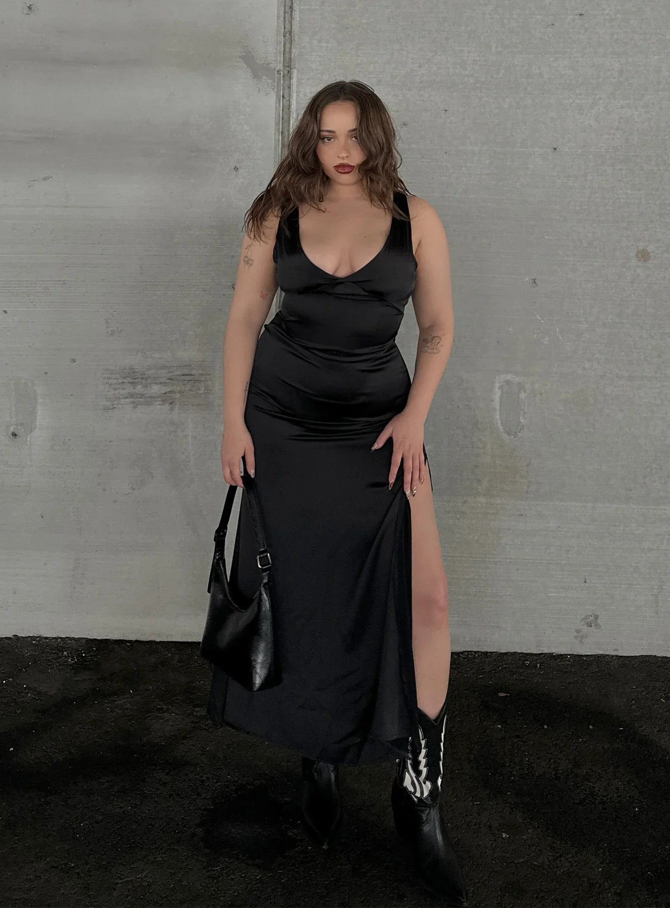 Lynsey Midi Dress Black