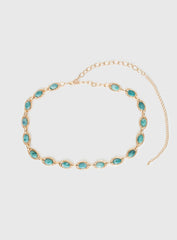 Made For Me Belt Gold Aqua