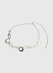 Wavelength Chain Belt Silver
