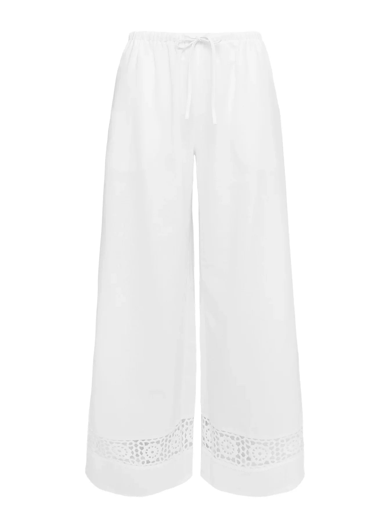 Summer Chateau Pants White