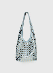 In The Crowd Shoulder Bag Blue Silver