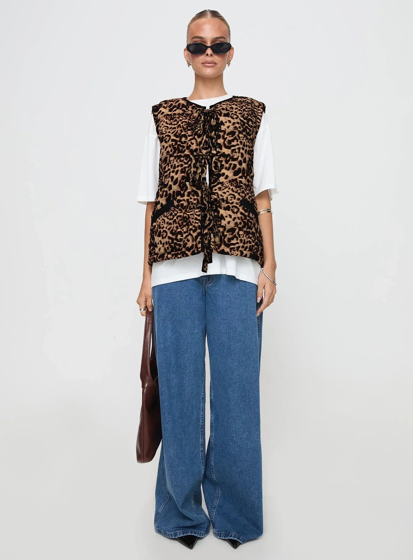 Samual Quilted Vest Leopard