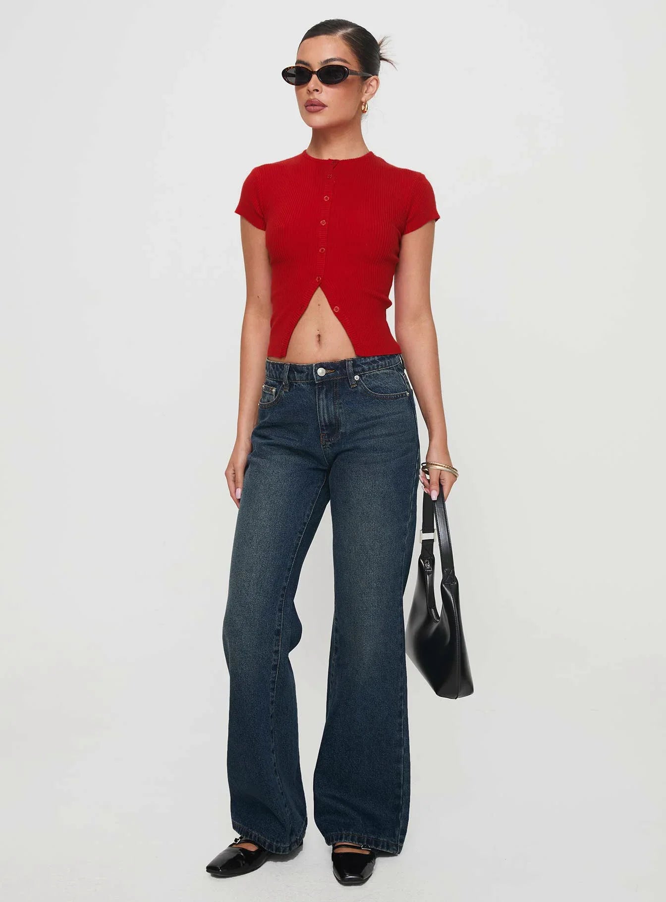Suzu Knit Top Red