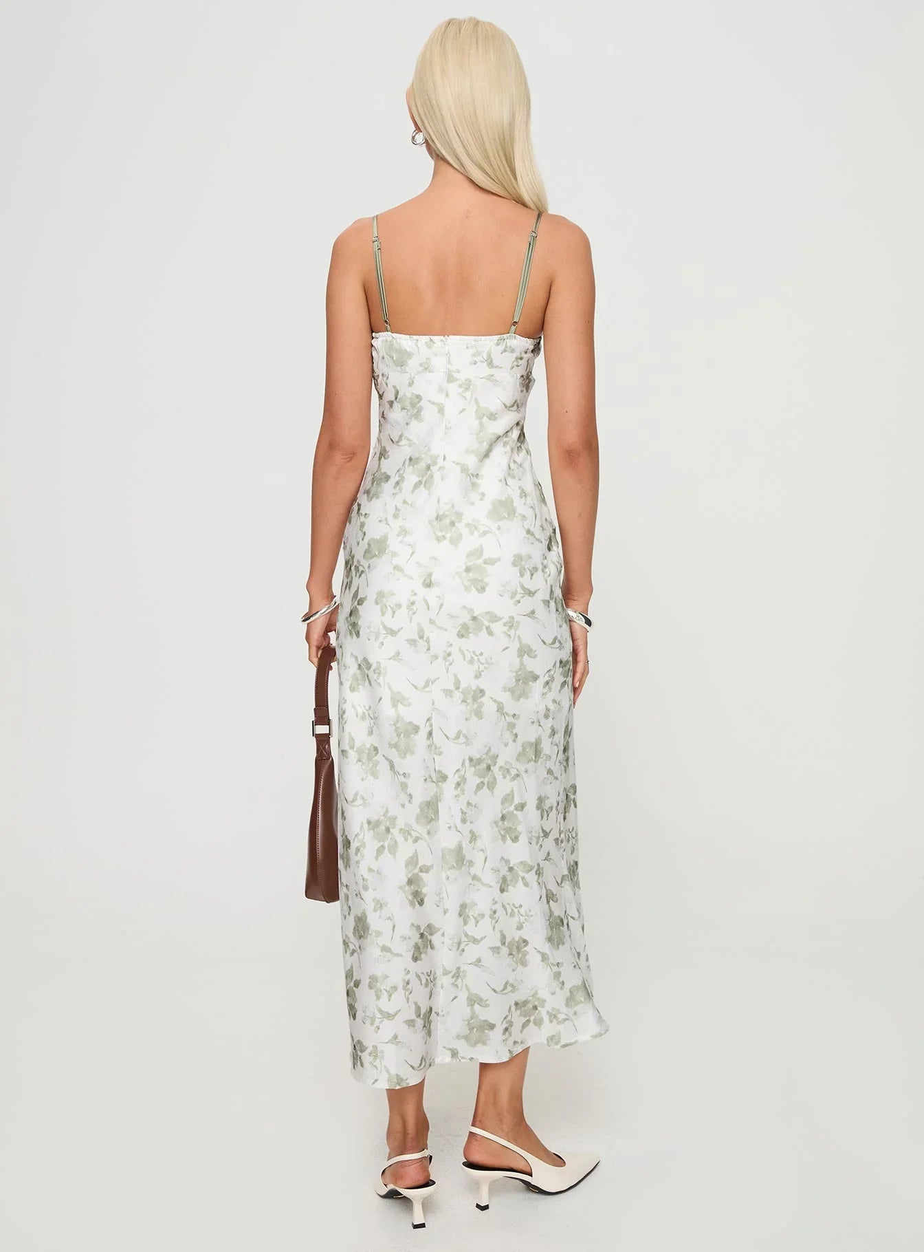 Vasiliki Maxi Dress White Green Floral