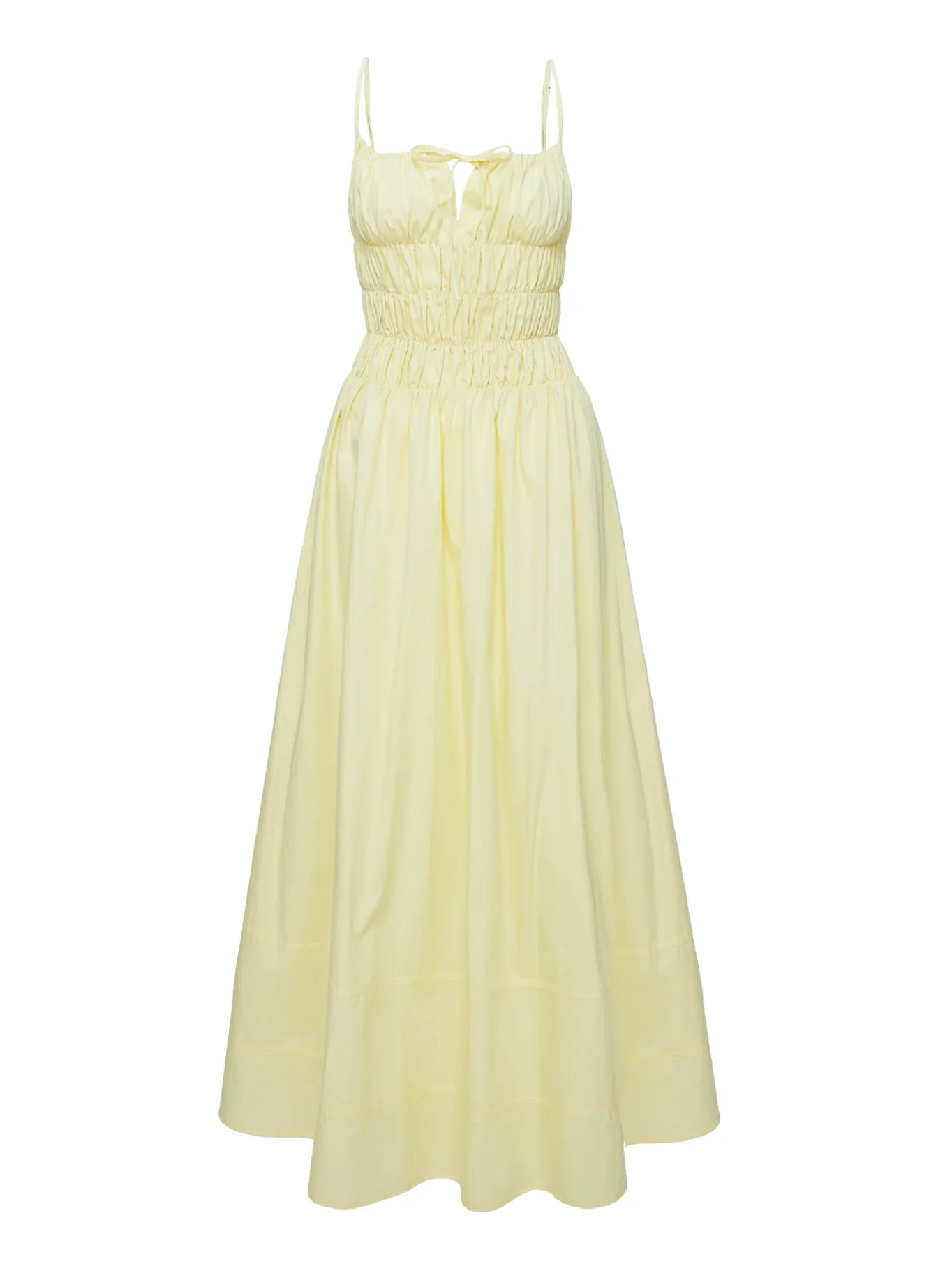 Loralei Shirred Maxi Dress Yellow