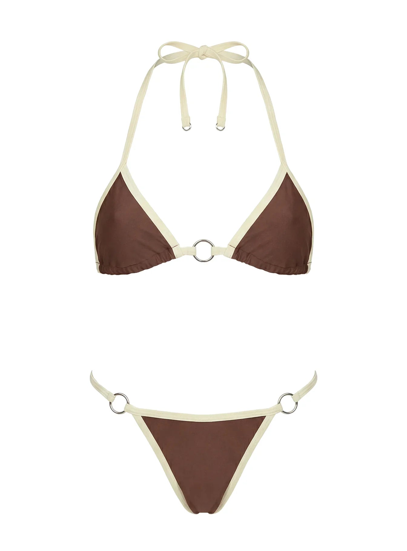 Soft Tempo Cheeky Bikini Bottoms Brown Yellow