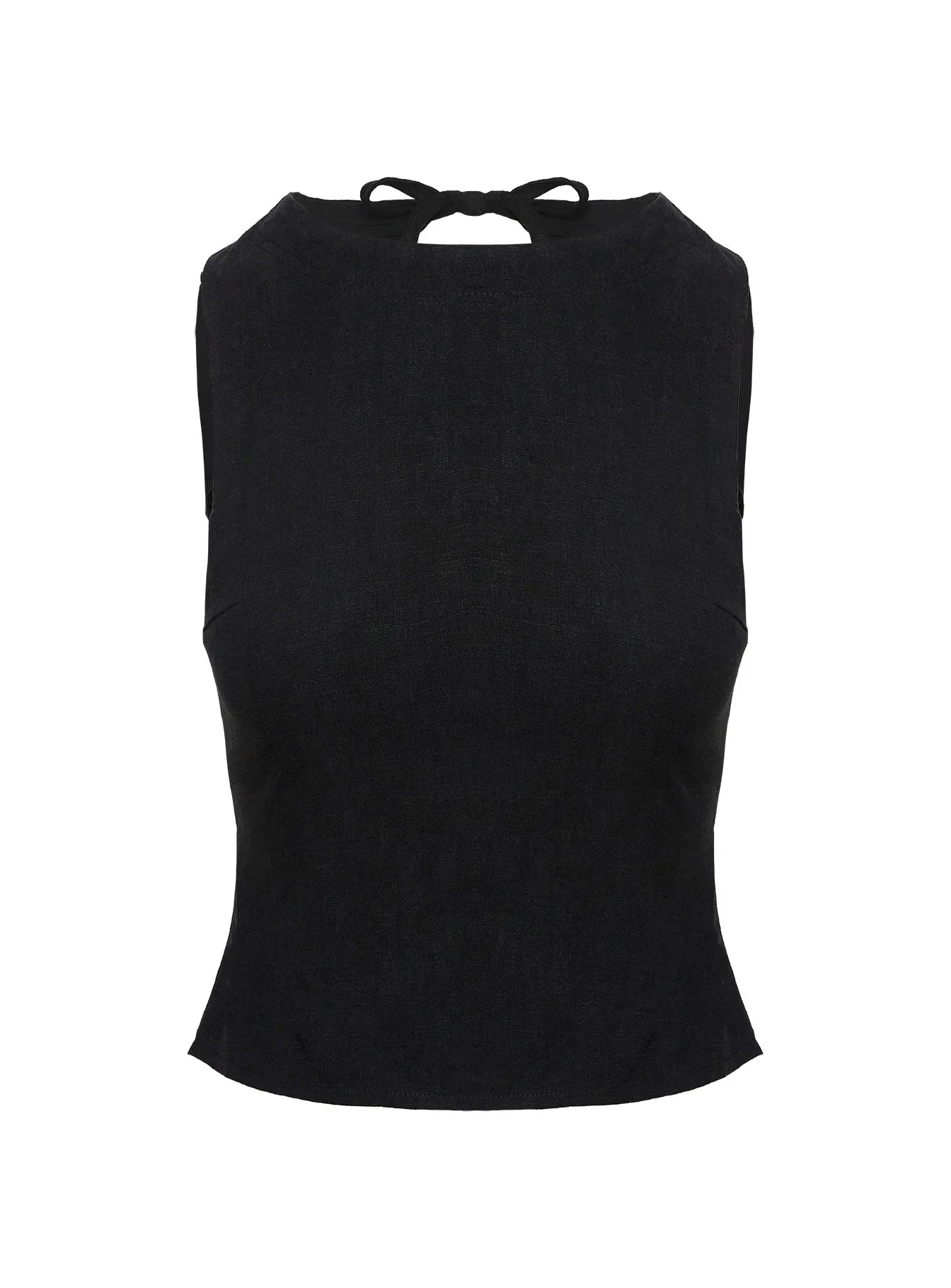 Penelopie Backless Top Black