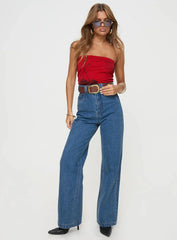 Zephee High Rise Wide Leg Jeans Light Wash Tall