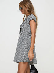 Wescott Gingham Playsuit Black White