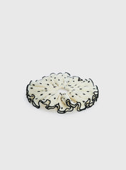 Greatest Gift Scrunchie White Polka Dot