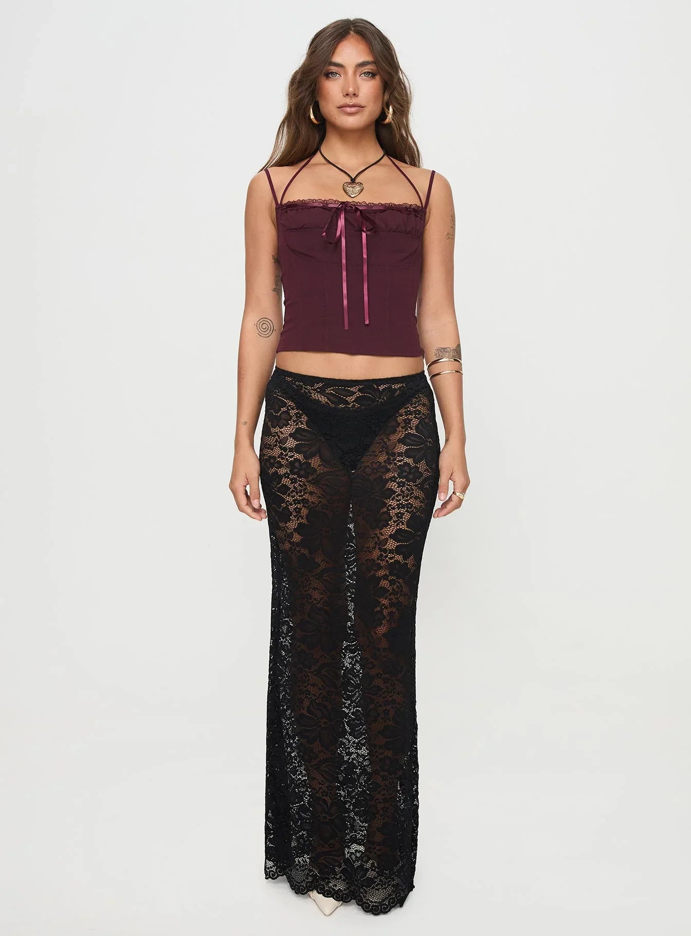 Trynia Top Burgundy
