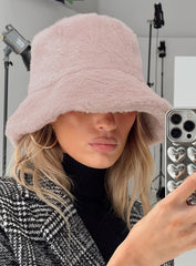 Theo Plush Bucket Hat Blush