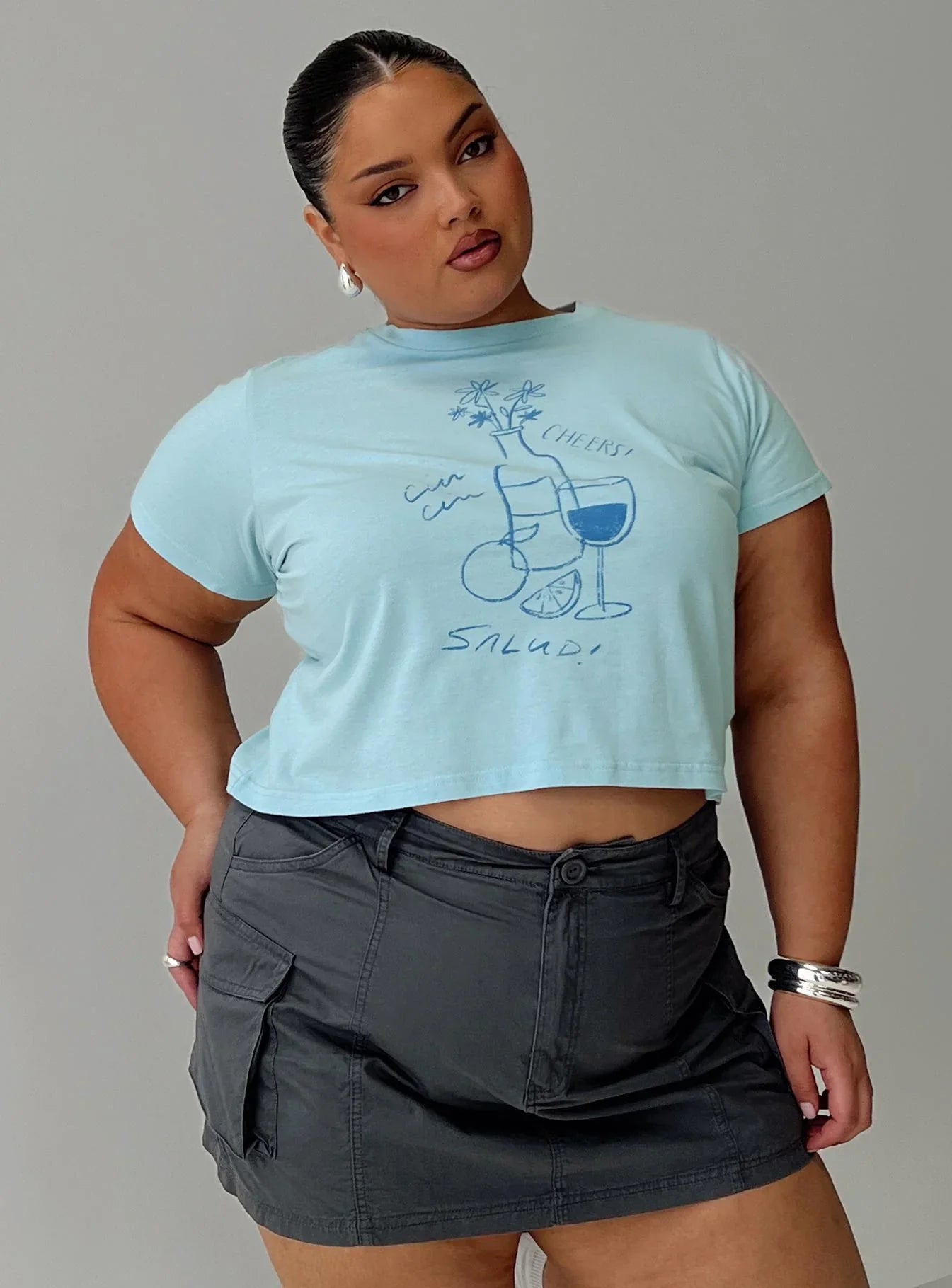 Cheers To You Tee Blue Curve
